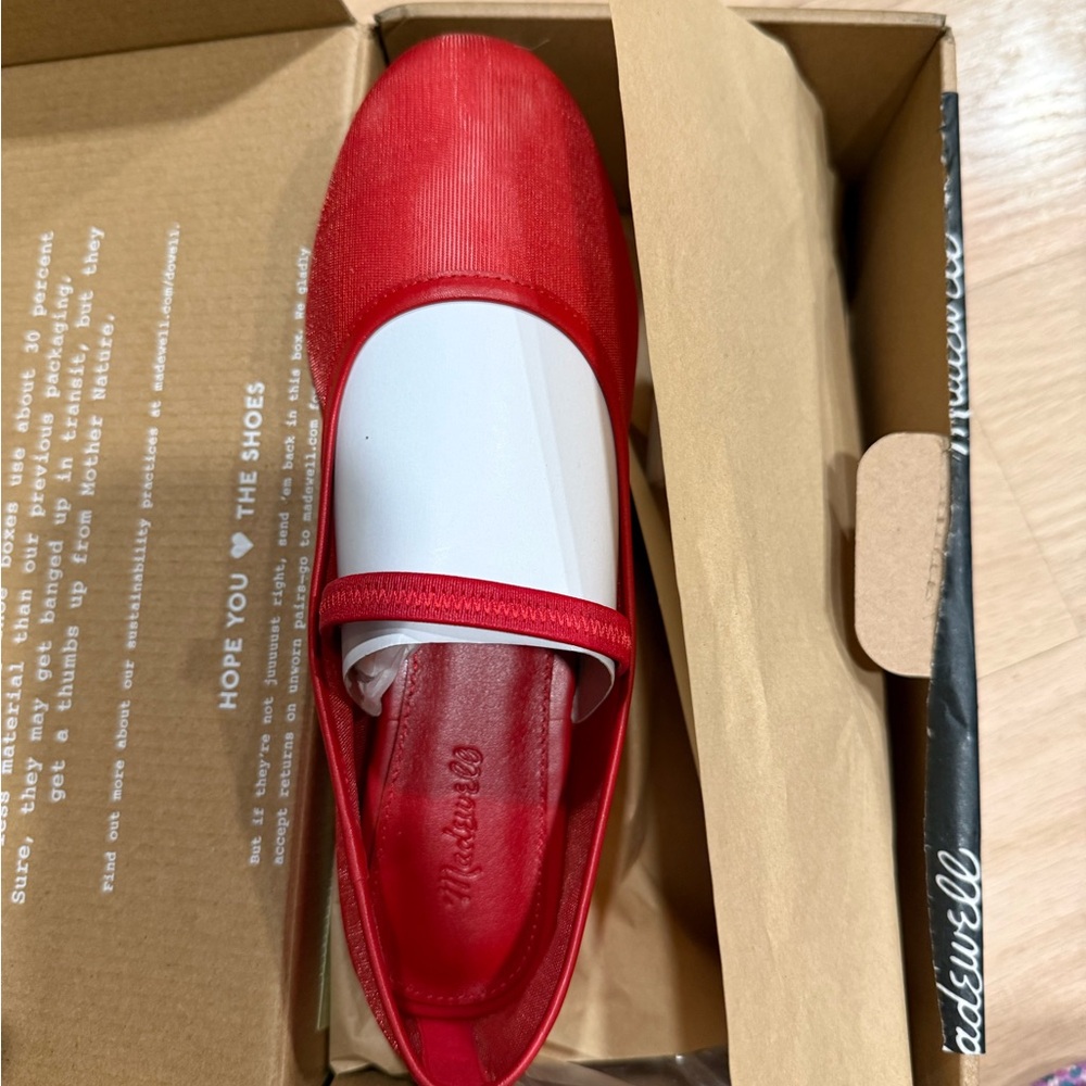 Madewell Bandana Red Ballet Flats